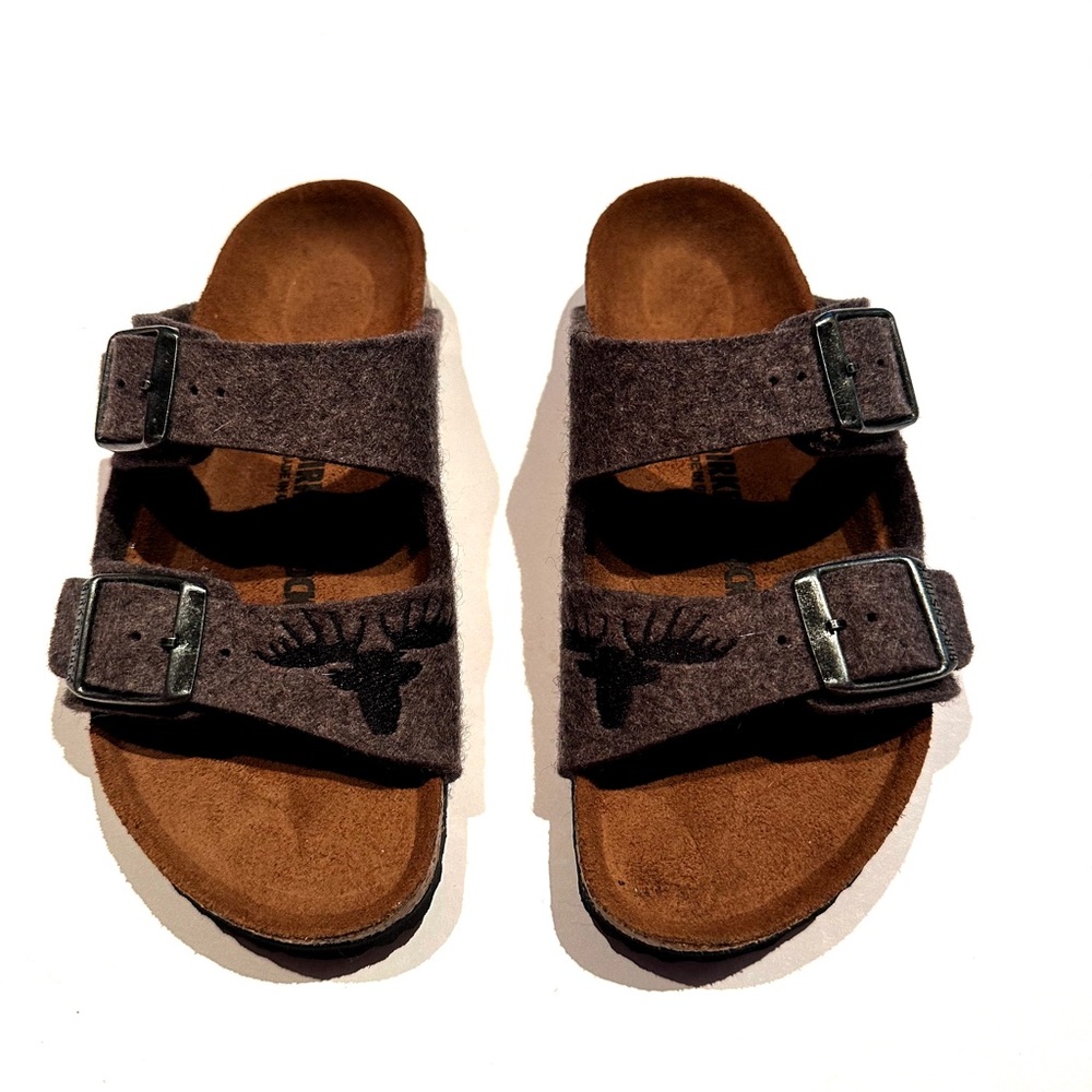 Birkenstock Grey Felt Arizona Sandal EU Size 30